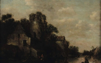 Scuola olandese del XVII secolo, Paesaggio con