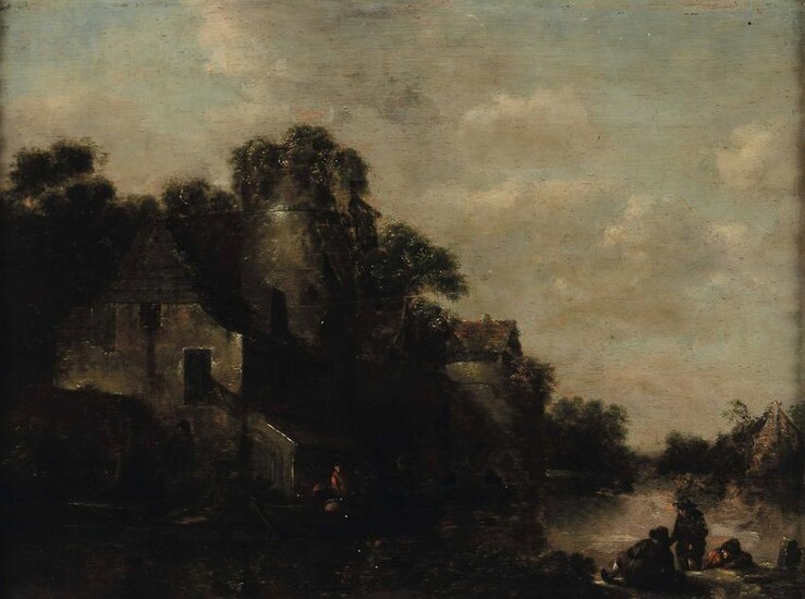 Scuola olandese del XVII secolo, Paesaggio con
