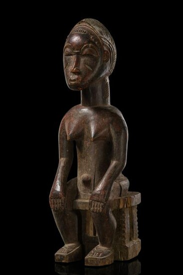 Seated female figure "asie usu" - Côte d'Ivoire, Baule