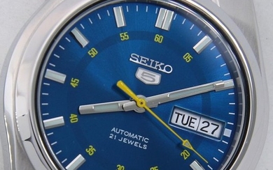 Seiko - Automatic 21 jewels "Sport Blue - Yellow Dial" - "NO RESERVE PRICE" - Unisex - 2018