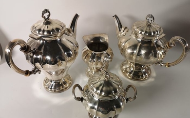 Served as coffee and tea (4) - .800 silver - Italy - 1950/60 vintage