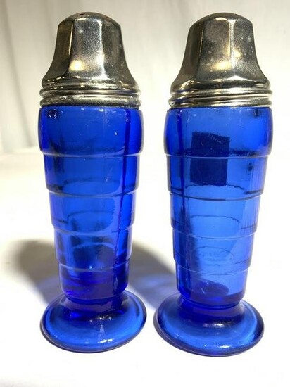 Set Cobalt Blue Salt & Pepper Shakers