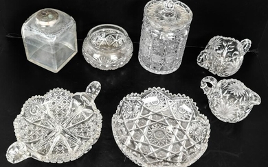 Seven Glass and Crystal Vessels