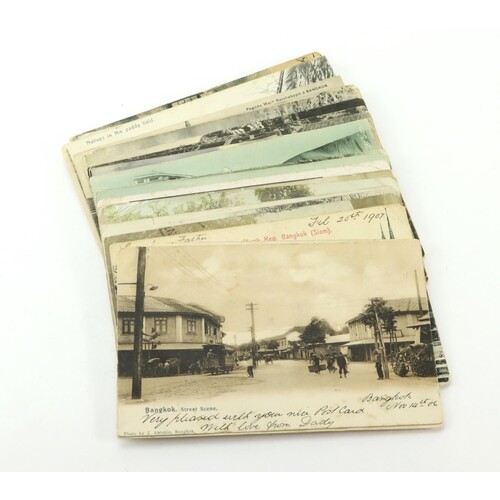 Siam postcards. Superb range of topographical and ethnic pos...