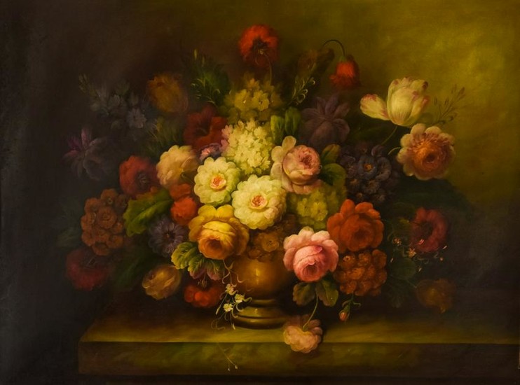 Signed Old Master Style Floral Still Life Painting