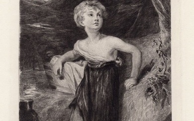 Sir Thomas Lawrence A Child with a Kid 1886 etching