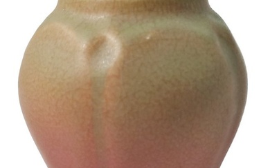 Small Vintage Signed Rookwood Pottery Pink Olive Green Ombre 4 Inch Vase Pot