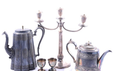 Small quantity of silver plated wares