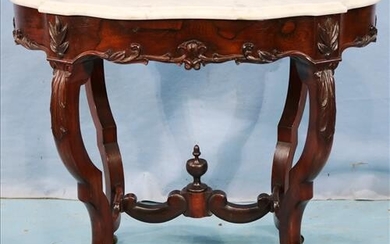 Small rosewood marble top parlor table