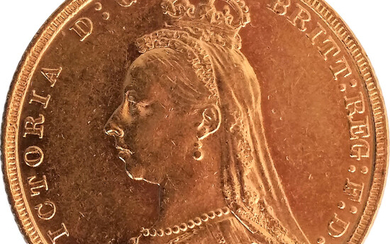 Sovereign 1893(Melbourne) "Young Portrait", Australia, Queen Victoria, Scarce Condition, Gold
