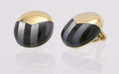 TIFFANY & CO. 18KT GOLD, MOTHER-OF-PEARL AND ONYX...