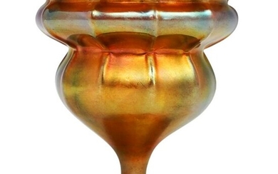 Steuben Gold Aurene Floriform Vase