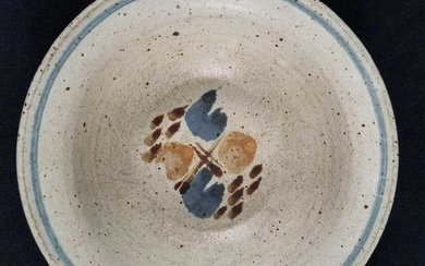 Stone Ware Japanese Bowl with Abstract Pattern