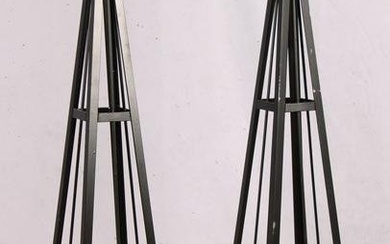 Studio Made Wrought Iron Garden Obelisks