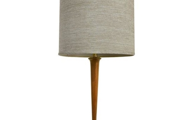 Studio Mid-Century Modern Turned Wood Lamp
