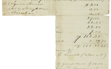 Surratt, Mary – (Lincoln Assassination). Partial manuscript document signed, Surrattsville, Maryland, 15 November 1864