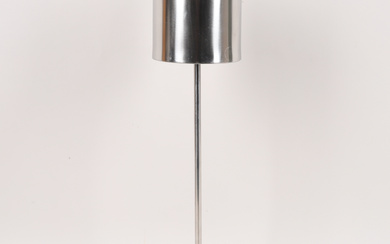 TABLE LAMP, metal, foot with hole pattern.