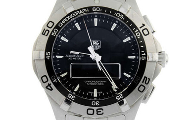 TAG HEUER - a stainless steel Aquaracer 300M Chronotimer bracelet watch, 46mm.