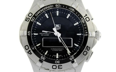 TAG HEUER - an Aquaracer 300M Chronotimer bracelet watch. Stainless steel case with calibrated
