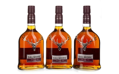 THREE BOTTLES OF DALMORE 12 YEARS OLD