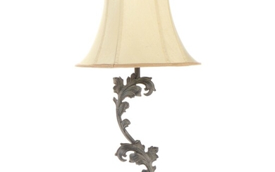 The Silky Way Metal Foliate Table Lamp with Shade