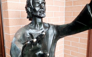 "The Vocation" - Large statue of Jesus Christ - 145 cm - Bronze - Late 20th century