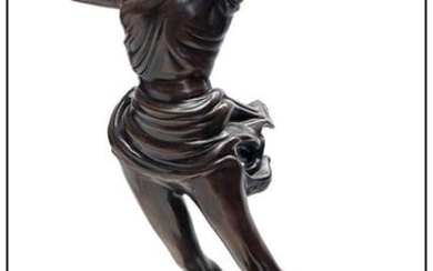 Thomas Mcknight Signed Daphne Bronze Original Sculpture Female Figure Artwork