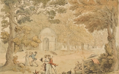 Thomas Rowlandson, Stowe Gardens, Buckinghamshire