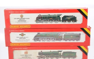 Three Hornby OO gauge white metal model locomotives, R761, R154, R350.