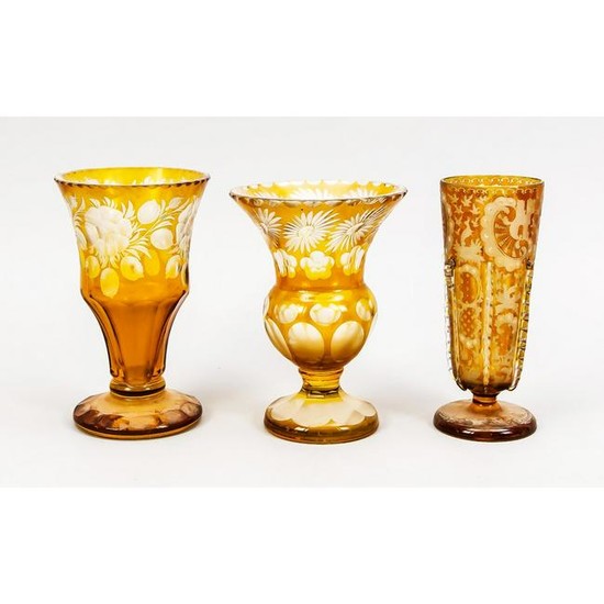 Three vases, 19th/20th ce
