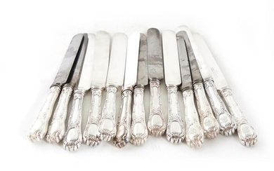 Tiffany & Co silverplate blunt blade knife set (13pcs)
