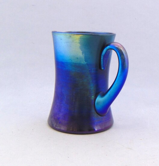 Tiffany blue Favrile glass pitcher