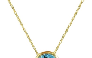 Topaz Necklace 14K Yellow Gold