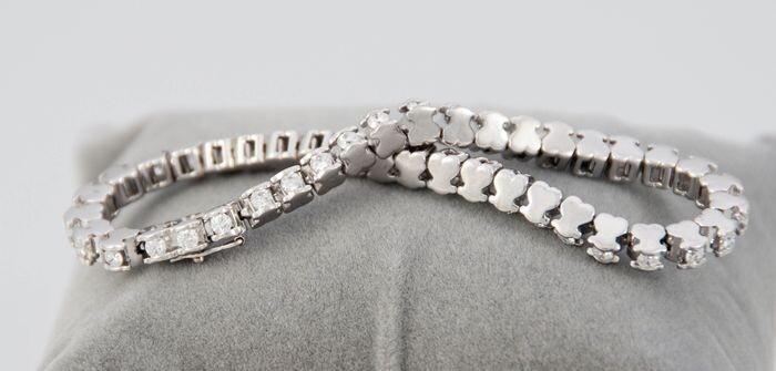 Tous - 18 kt. White gold - Riviere bracelet - 2.02 ct Diamond