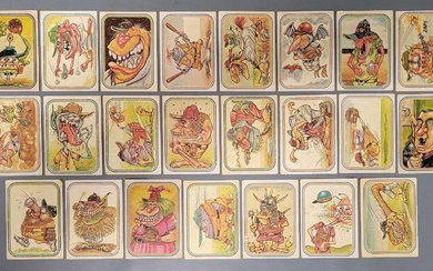 Twenty-seven different 1973 Donruss Baseball Super Freaks stickers