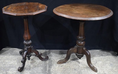 Two 19th Century Mahogany Pedestal tables 75 x 54 cm (2).