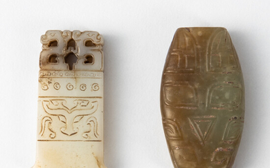 Two Archaic-form Jade Ornaments