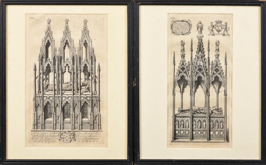 Two Engravings of Tombs.