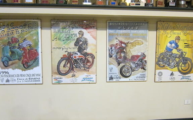 Two Moto Storiche in Grand Prix advertising posters