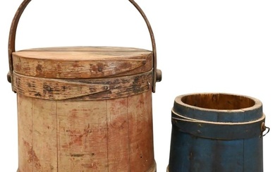 Two Painted 19th Century Firkins