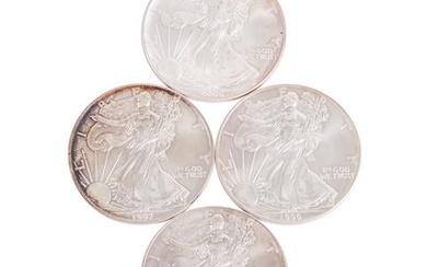 USA - 4 x US Dollar, Silber, 1997, 1999, 2000 (2)