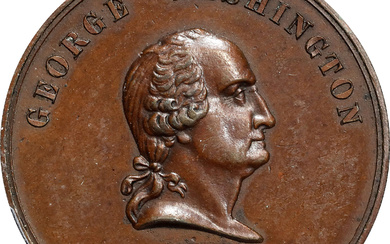 Undated (1859-1904) Time Increases His Fame Medal. Musante GW-442, Baker-91D, Julian PR-27. Bronzed Copper. Specimen-63 (PCGS).