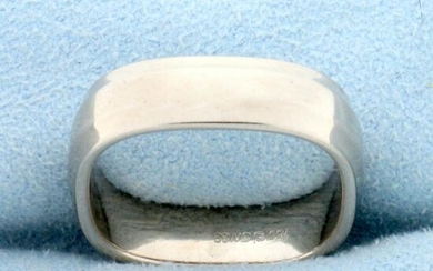 Unique Square Shaped Band Ring in 18k White Gold