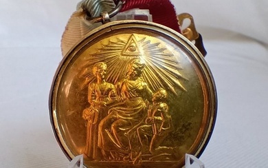 United Kingdom - Medal - 10 K Gold Medal 1830 England masonic duke of Sussex Vintage