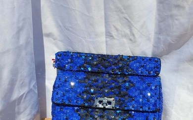 Valentino - Rockstud Paillettes acid blue Shoulder bag