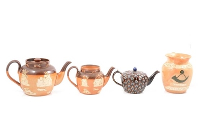 Various 19th century stoneware Hunting jugs, mostly Doulton Lambeth