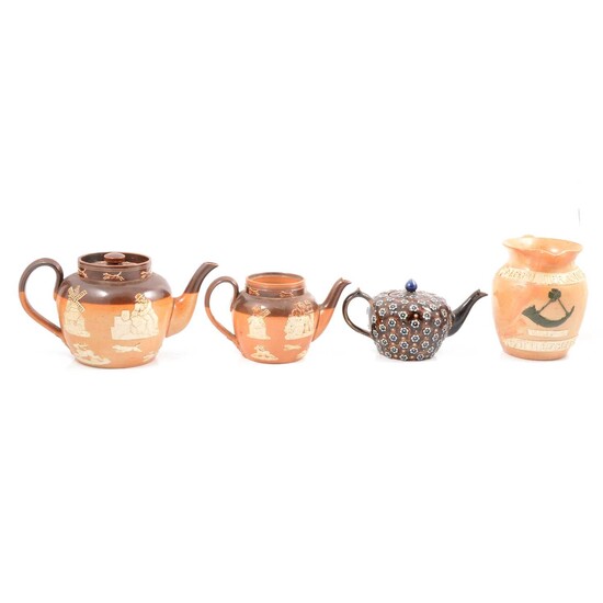 Various 19th century stoneware Hunting jugs, mostly Doulton Lambeth