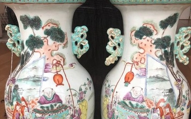 Vases (2) - Porcelain - Chinese porcelain vase - China - 19th century
