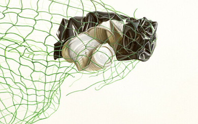 Victor Ponomarenko; Fishnet-2; 45 × 50; acrylic on canvas;