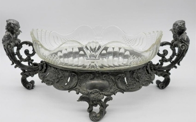 Victorian Silver Plate Figural Centerpiece Bowl